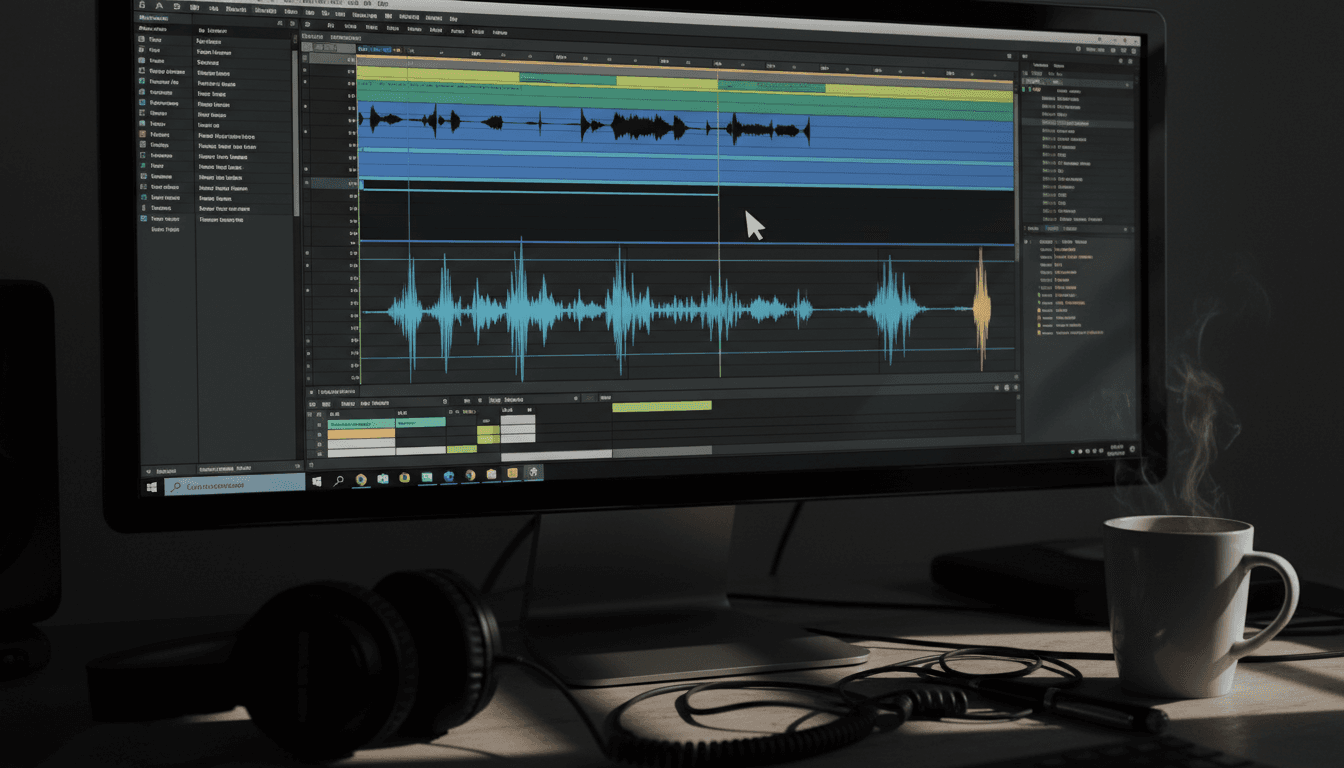 Bearbeitung von Audiospuren am Computer