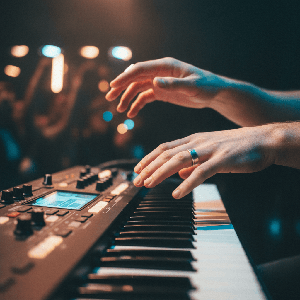 Bedienung eines analogen Synthesizers